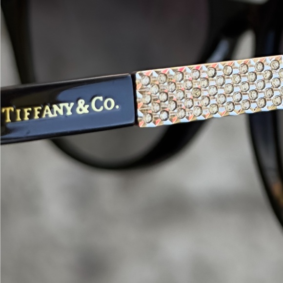 Tiffany & Co. Accessories - Tiffany & Co. Black Sunglasses with Silver Crystal Detail